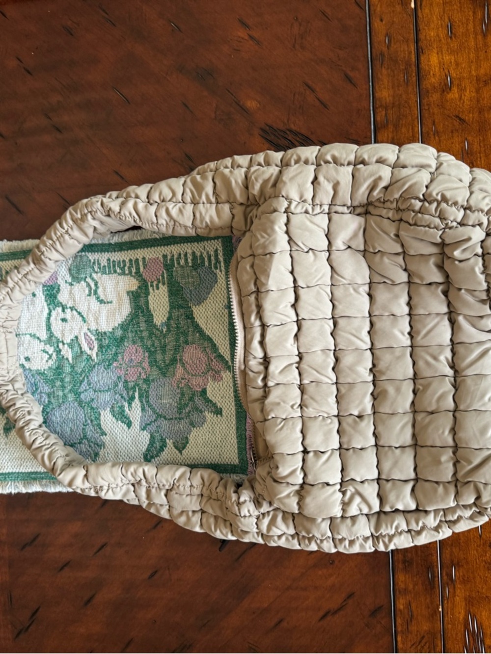 Quilted Home Bedding Throw In Beige